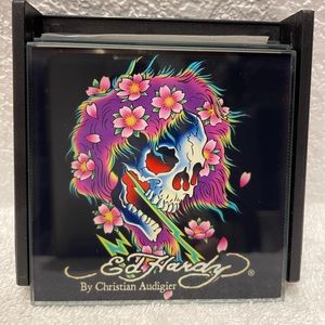 Set of 4 Ed Hardy “Love Kills Slowly” Glass Coasters